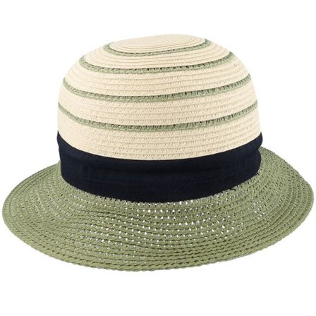 Seeberger - Grön historical Hatt - Paperbraid Mix Cloche Linen/Grass Green Straw Hat @ Hatstore