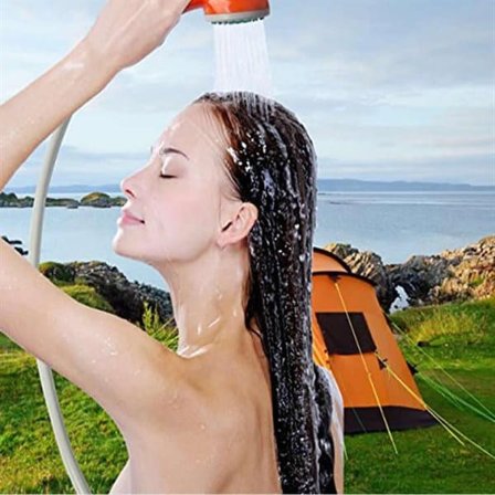 Campingdusj 12V med pumpefunksjon