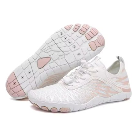 (pow yeah!) Pustende, sklisikre barfot ortopediske sko for svømming, surfing, aqua, fitness, for kvinner og menn Hvit 36