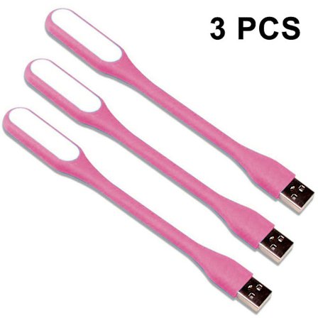[3-pakning] Mini Usb Led Lys Lampe Bærbar Fleksibel Kompatibel Med Powerbank