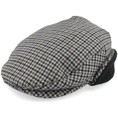 Brixton - Hooligan Earflap Black/Grey/Charcoal Snap Cap Earflap Black Cap - @ Hatstore