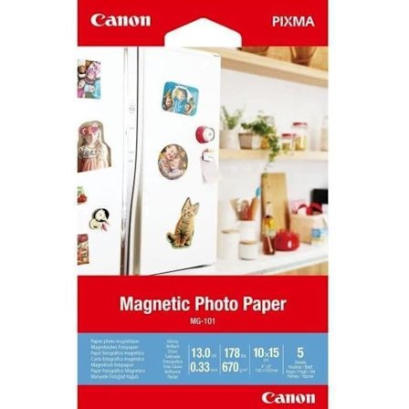 Canon utskriftspapper Magnetiskt fotopapper MG-101 A6 - 5 ark - 670g/m²
