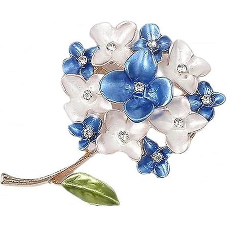 Emalje Lilla Syrinblomst Brosjer Kvinner Krage Hortensia Bryllup Brosje Pins