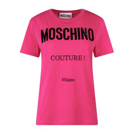 Moschino, T-Shirt A07135541 Różowy, Kobieta, Rozmiar: M