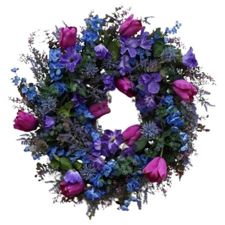 Vår Sommer Krans Kunstig Ytterdør Krans Kreativ Utendørsdekor A