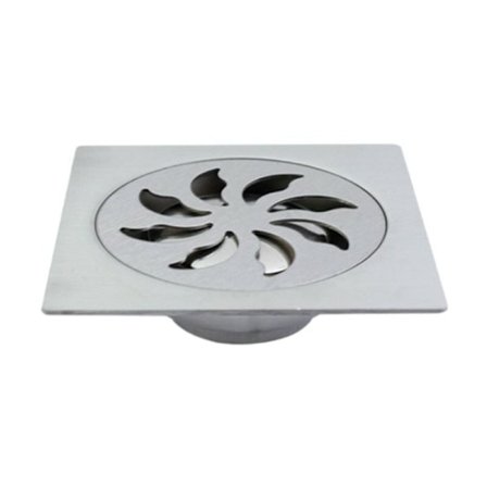 Dusj sluk 15x15cm med rist og avtagbar hette i matt