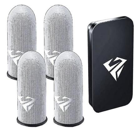 Pelihihansuojat mobiilipeleihin 0,25 mm lasikuituhopea saumaton peukalon sormenpään suojus Pubg/cod/lol/ros
