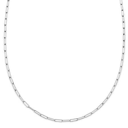 New Classics | Collar con cadena tipo clip de plata de ley 925 de 3 mm para hombres - Collares de cadena