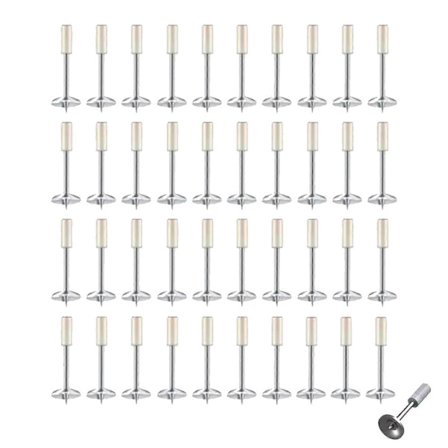 40 stk. søm til manuel stålsømpistol, runde søm vægfastgørelsesværktøj -27/42mm