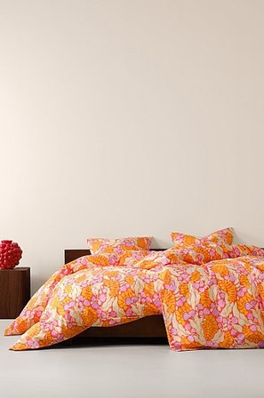 Jotex - Påslakanset Enkelsäng Ekologisk Orange FLORIAN - Köp Enkelsäng hos Jotex