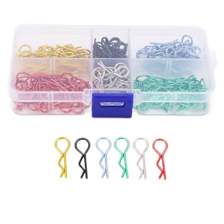 RC-auto Metalliklipsi Universaali Värikäs Kaareva R-muotoinen Kiinnike 1:10 1:12 RC-malliautoille