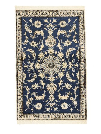 Noué À La Main Naïn Tapis 86X138 De Laine Noir/Marron Petit
