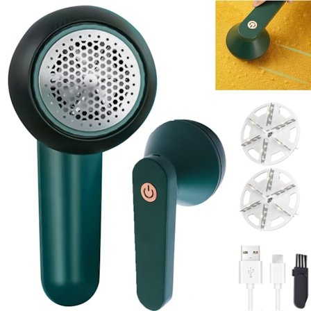 Elektrisk noppborttagare, noppborttagare testvinnare med 6-bladig klinga, USB-uppladdningsbar, elektrisk ludd borttagare för att ta bort ludd, för 