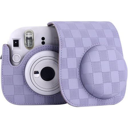 ING Kamerataske Kompatibel med Fujifilm Instax Mini 12 Instant Kamera, Lilla