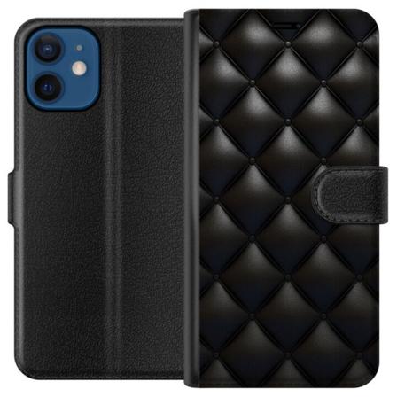 Apple iPhone 12 Tegnebogsetui Læder Sort