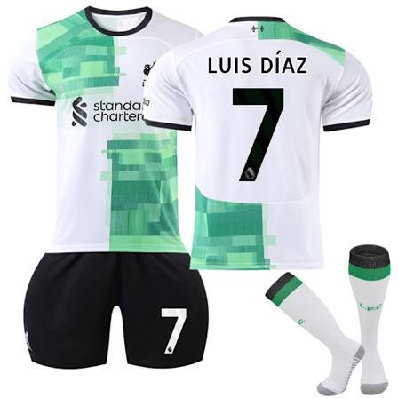 2023-2024 Liverpool vieraspaita lapsille, pelipaita nro 7 Luis Diaz 22
