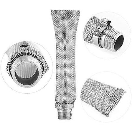 Kit för ölfiltrering i rostfritt stål, bryggningskit för ölfiltrering, hembryggning, vin, öl, barverktyg (12 tum)