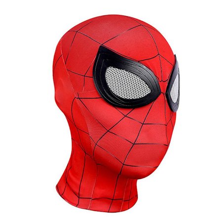 Musta Mj Spiderman Mask Päähineet Cosplay Stage Props - Adult Red Z