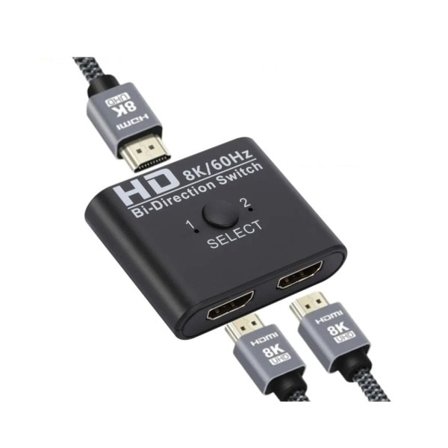 8K 60Hz HDMI-kompatibel Switch Splitter Bi-Direction 1x2/2x1 HDMI-kompatibel Switcher 2 in1 Out for PS4 TV Box Switcher Adapter