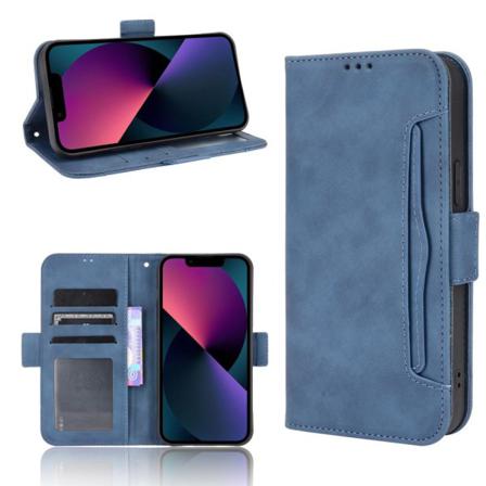 Skalo Iphone 13 6-fack Plånboksfodral - Blå Blå