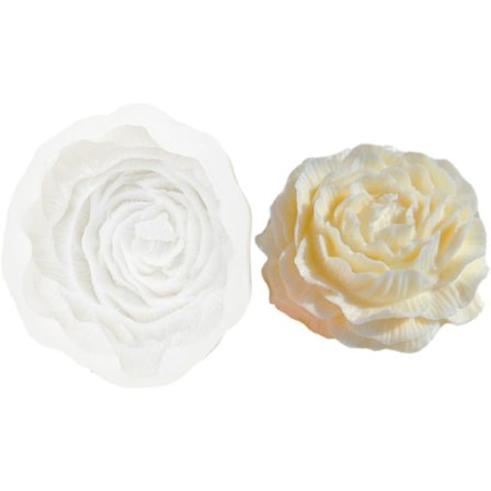 6 tommer Pæon Silikoneform, Stor Blomsterlysform, Sæbe Sojavoks DIY Håndværkstilbehør, Epoxy Resin Form til Fest Hjem Bryllupsdekoration