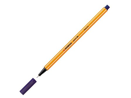 STABILO Fineliner Point 88 , tunn spets, orange pennkropp, nattblått bläck - Lyreco - Kontorsmaterial - Pennor - Finelinerpennor