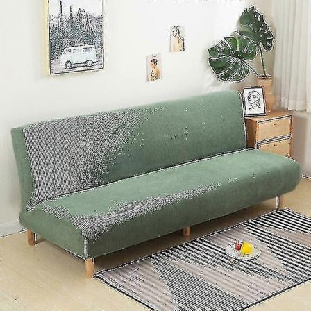 Suuri käsinojaton vuodesohvan päällinen, sohvan suojus ilman käsinojia, joustava taitettava futon-päällinen, pölytiivis, joustava, irrotettava 