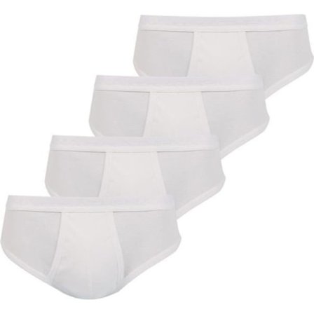 Pack med 4 par öppna högmidjade kalsonger för män i ekologisk bomull från Athena