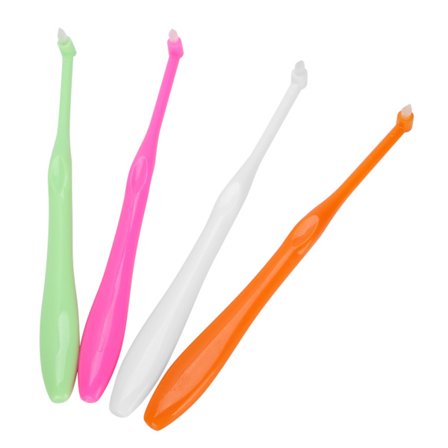 4st Ortodontisk Tandborste Mjukt Litet Huvud Interdental Rengöring Tandtråd