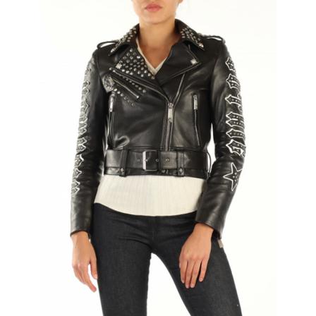 Richmond Leather Jakke Sort, Dame
