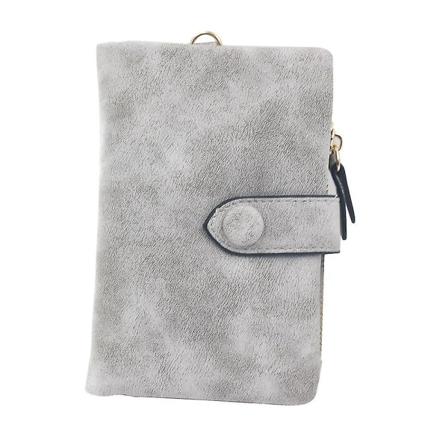 Söt dam Tri-fold plånbok kortfodral i kort design PU-läder Gray
