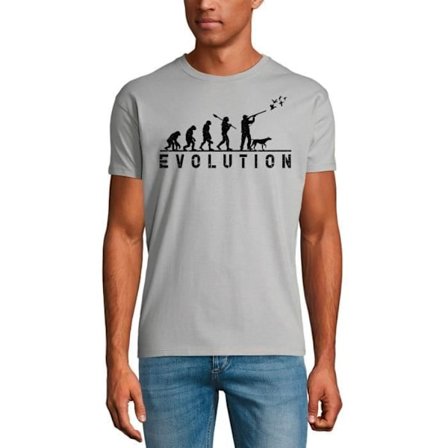 Hunting Evolution T-shirt för män – Hunter Evolution Hunting – Vintage grå T-shirt