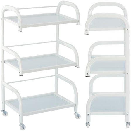 Frisörassistent vagn rullbord på hjul för färgning ST042 till skönhetsalongen skåp med lådor