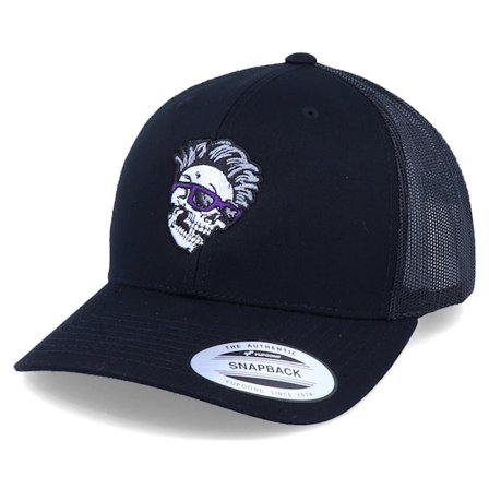 Iconic - Skull Shade Mohawk Black Trucker Trucker Black Cap - @ Hatstore