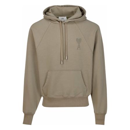 Ami Paris - Hood Tröjor - Beige - Herr - Storlek: Xs, Herr, Storlek: XS