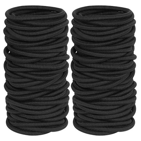 120 stk. Svarte Hårstrikker med Spenne