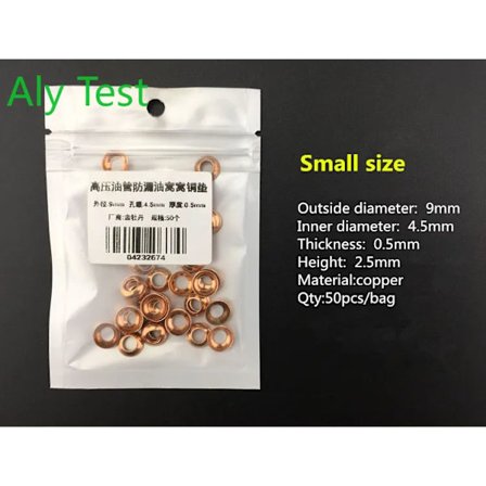 50 ST Högtrycksrör Kopparbricka Konisk Packning för Oljerör Anti-läckage