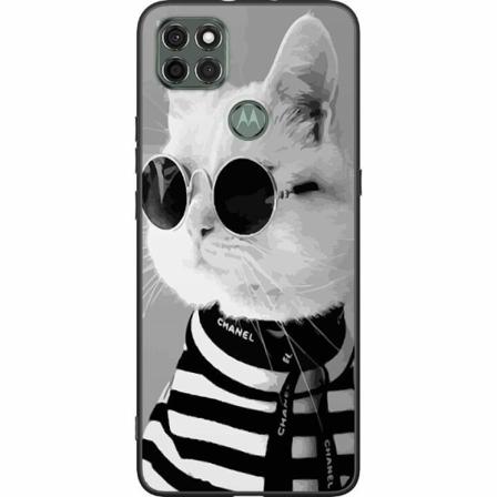 Motorola Moto G9 Power Svart Skal Fancy Cat