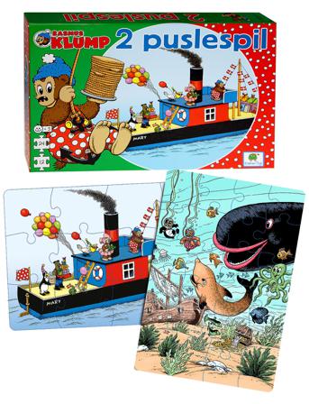 Rasmus Klump - 2 Puzzles Mary Toys Puzzles And Games Puzzles Multi/mønstret Rasmus Klump
