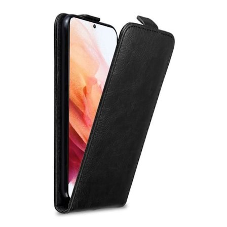 Skal för Samsung Galaxy S21 5G Fodral i NATTEN SVART Skydd Flip magnetisk Plånbok