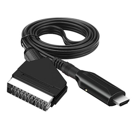 Scart til HDMI-kabel - Scart til HDMI-adapter - Alt-i-ett Scart til HDMI lyd- og videokonverter 1080p/720p