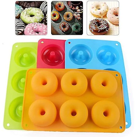 4 stk Silikon Donutform for Cookies, Doughnuts