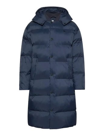 Calvin Klein Jeans | Ls Long Length Hooded Nylon Puff | L