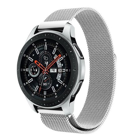 Samsung Galaxy Watch (46mm) milanesiskt magnetiskt klockarmband - Silver