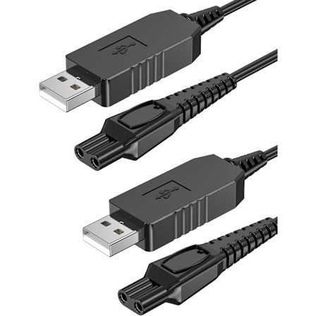 1 Oplader til Philips Aquatouch / Manscaped Barbermaskine 2-pak, Mellbree 15V Manscaped Oplader Ladekabel Kompatibel med Philips QP6520 QP6510, Aqua