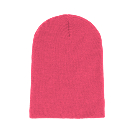 Beechfield - Rose longbeanie Bonnet - Fluorescent Pink Long Blank Beanie @ Hatstore