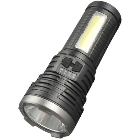 Kraftig lommelykt med sterkt lys, vanntett og kompresjonsbestandig LED-lommelykt med sidelys