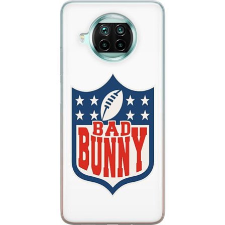 Kompatibel Mobilcover til Xiaomi Mi 10T Lite 5G Bad Bunny rød grafisk plakat med portræt og typografi i latinamerikansk popdesign