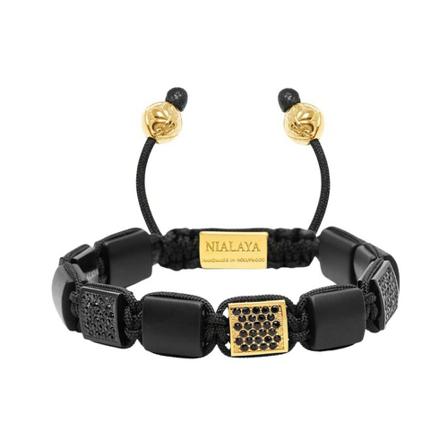 Nialaya - Armband - Svart - Dam - Storlek: L, Dam, Storlek: L