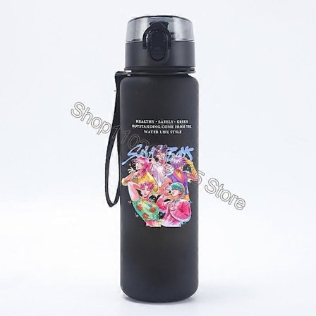 K-Pop Demon Hunters Kawaii Vattenflaska med Stor Kapacitet för Sommarsporter - Tecknad Design